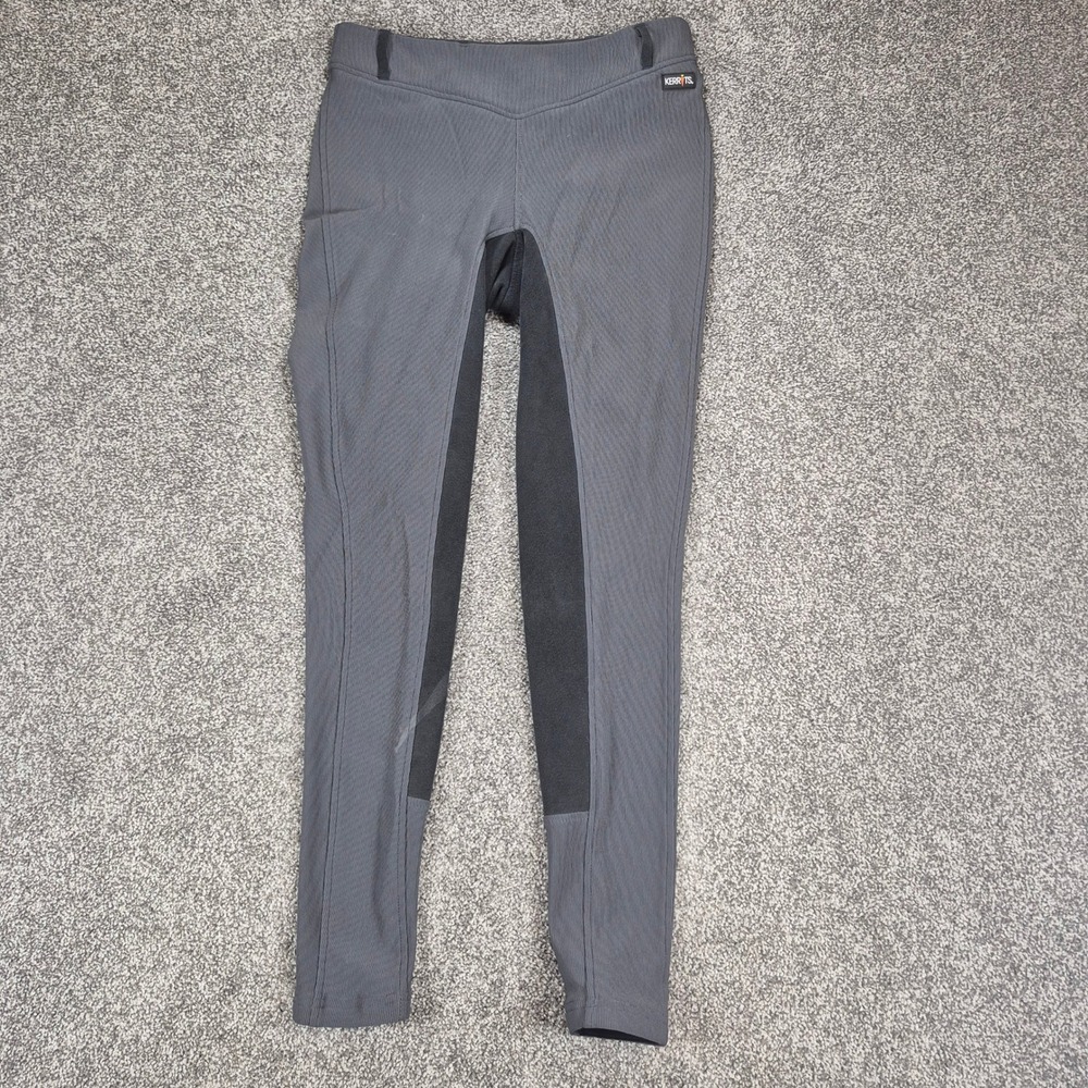 Kerrits Full Seat Breeches Womens Large Gray Ultrasuede Equestrian Tights
